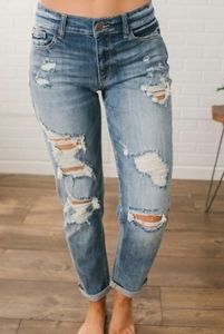 Judy Blue Plus Destroyed Boyfriend Jeans JB8286-MD